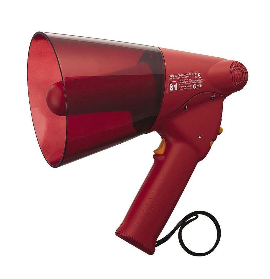 Wasserfestes_Metgafon_ROT_ER-1206s_83-797-00270 Megafon ER-1206S 10W ROTES Megaphon wassergeschützt mit Sirene Reichweite bis 300m