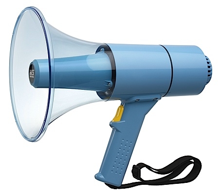 Megafon WHM025S 25W BLAUES Megaphon wassergeschützt mit Sirene Reichweite bis 1000m Megafon WHM025S 25W BLAUES Megaphon wassergeschützt mit Sirene Reichweite bis 1000m