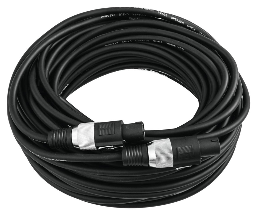 42-685-00345_20m_PA-SpeakerkabeleFJ241C64Mswe 20m Lautsprecherkabel 2x2,5qmm mit PA-Stecker Schwarz