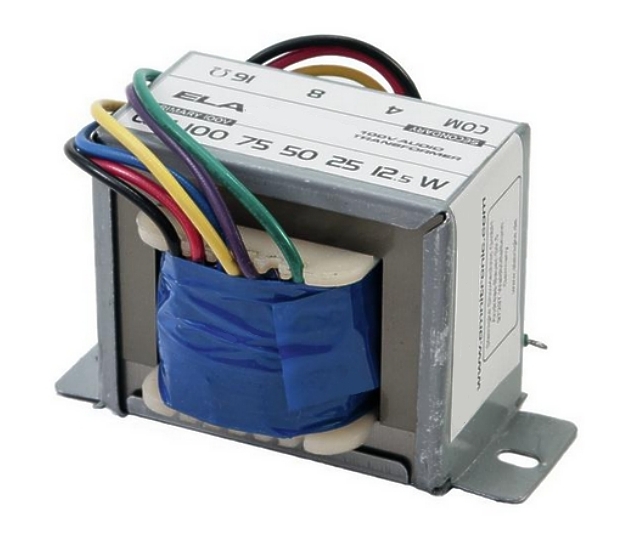 100W_ELA_TRAFO_43-890-00205 100Watt ELA Trafo 100V Übertrager mit Kabel