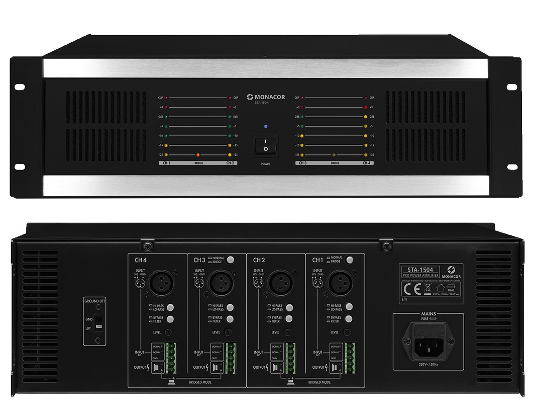 4Kanal Verstärker mit 4x200W = 800W STA-1506 Multiroom