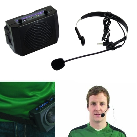 Rednermikrofon Headset mit Verstärker und Gürtelclip BDH