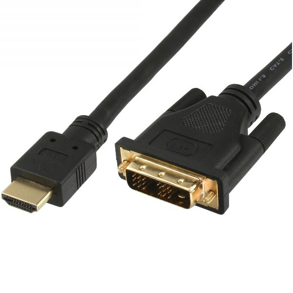 DVI-Kabel-mit-HDMI-Stecker-53-682-033005785f9ec68e2a 3m HDMI Kabel DVI Kabel HDMI-DVI Kabel