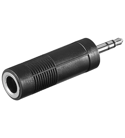 Adapter 3,5mm Klinkenstecker auf 6,3mm Klinkenkupplung Stereo Klinkenadapter