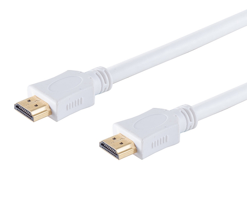 1,5m HDMI Kabel Weiss geeignet von FullHD bis 4K Auflösung HEAC