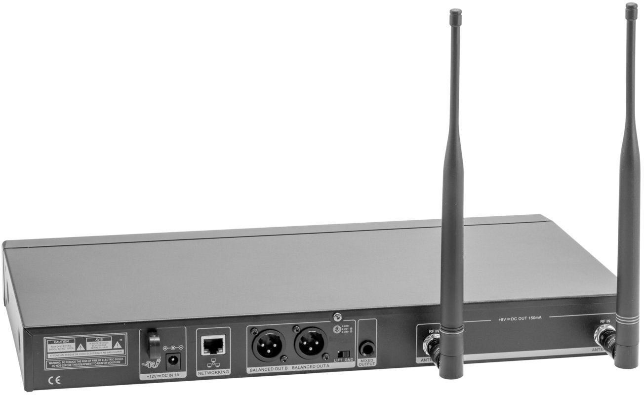 Funkmikrofon Empfänger Diversity Relacart UR-260D 2-Kanal