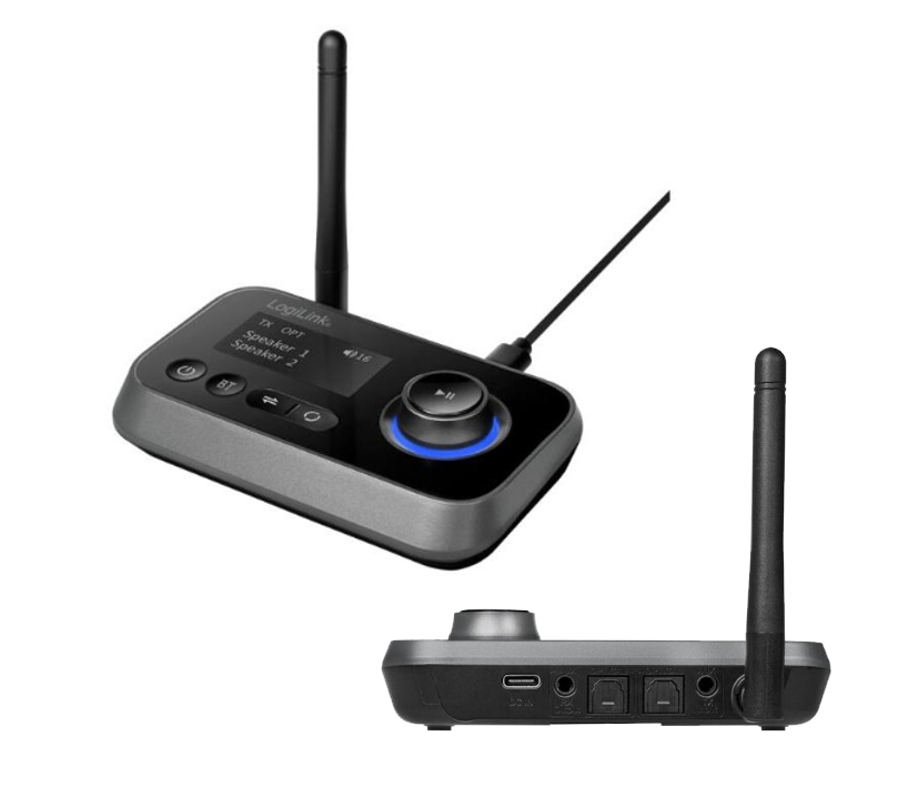58-400-18640_Bluetooth_Empfaenger_Sender_mit_LCD Bluetooth Empfänger mit Sender und LCD-Display SPDIF AUX Klinke RX TX