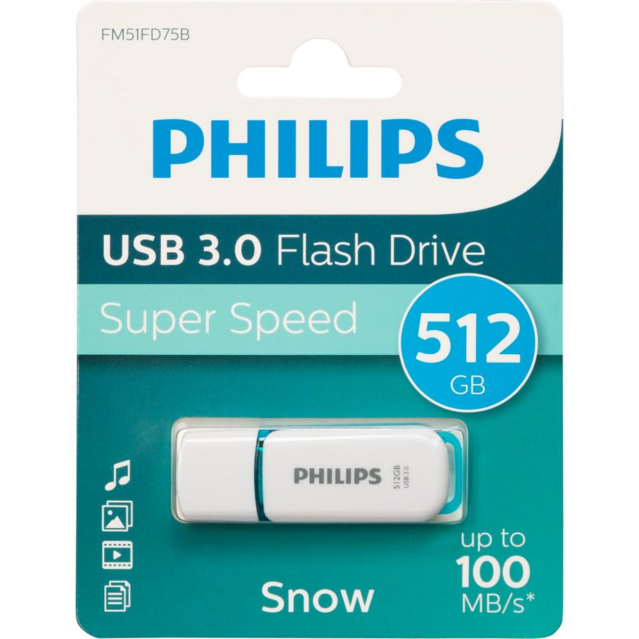 512GB USB Speicher USB3 Philips Snow Edition