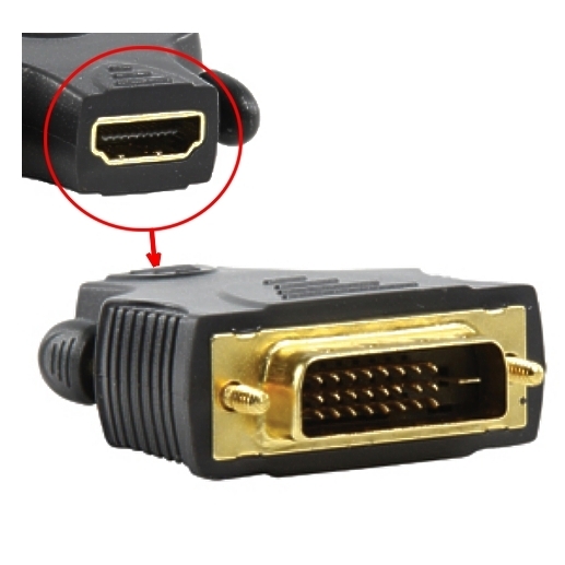 53-682-03055_dvi-hdmi_Adapter_2021 HDMI DVI Adapter HDMI Buchse auf DVI-D 24+1pol Stecker