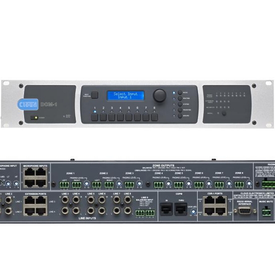 8x8 Audio Matrix Multiroom Steuergerät DCM1e mit RJ45 Ethernet-Port