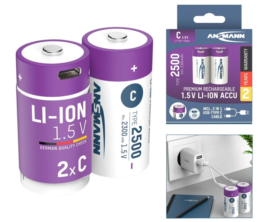 Ansmann_Lithiumakku_1313-0004_33-500-01520_B01 Lithiumakku 1,5Volt Baby C-Zelle je 2500mAh inkl USB-C Ladekabel - 2er-Pack