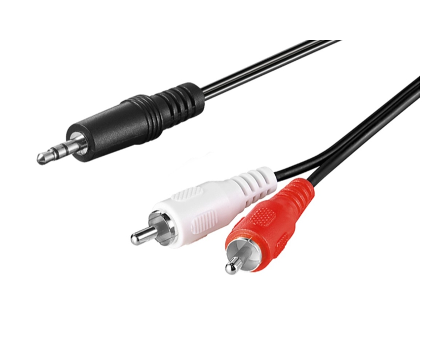 10m Klinkenkabel 3,5mm Klinkestecker auf 2x Cinchstecker Audiokabel