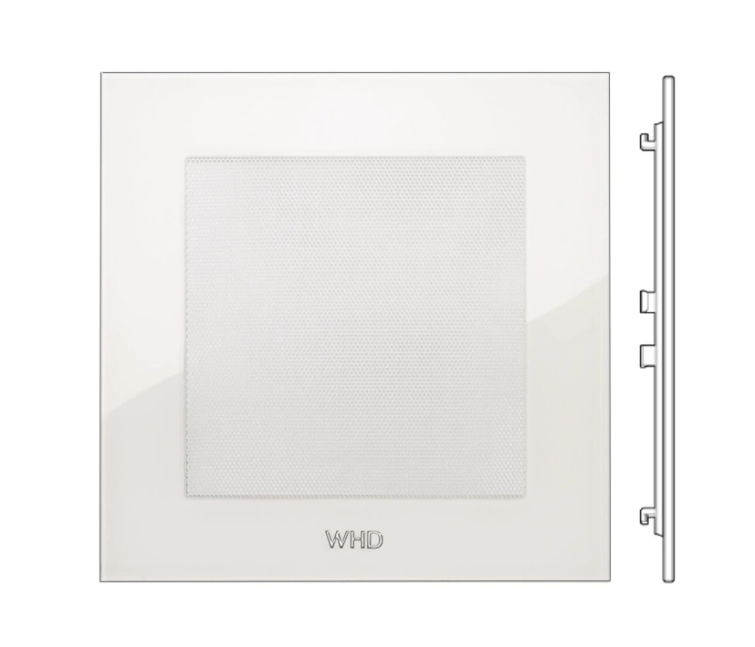 88-500-01527_AGBW_M240W_Blende_fuer_MR240_B01 Blende Abdeckung Acrylglas Weiss Quadratisch für MR240 Lautsprecher AGBW M240W